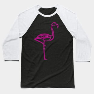 Flamingo Tribal Design Baseball T-Shirt